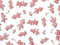 下絵転写紙 白盛 2色金魚 赤