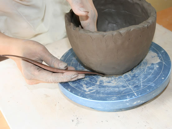 彫塑べらの商品使用イメージです。