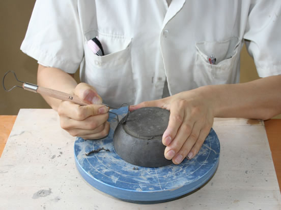 平線かきべらの商品使用イメージです。