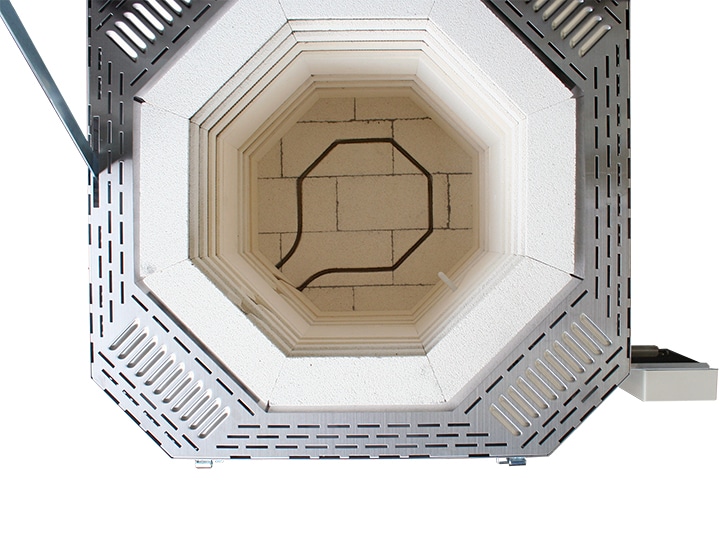 中型電気窯　DUB(写真はDUB-07)　上面から見た炉内の画像です