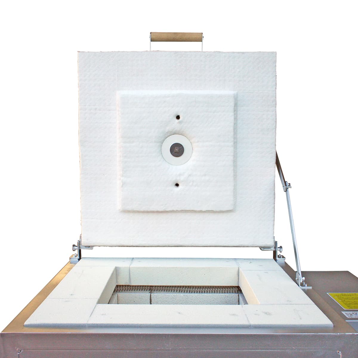 中型電気窯　TK-3　架台付き　上扉を開けて見た画像