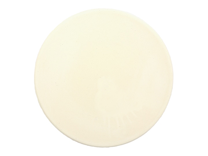 素焼素地　額皿6寸　上面から見た画像
