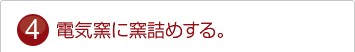 電気窯に窯詰めする。