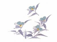 下絵転写紙　3色つゆくさ　トルコ