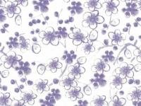 下絵転写紙　梅林　ブルー