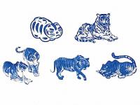 下絵転写紙　干支　虎