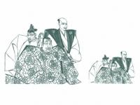 下絵転写紙　1色三英傑