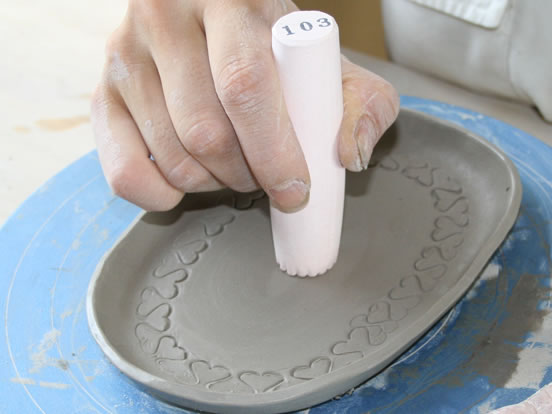 素焼き印花の商品使用イメージです。