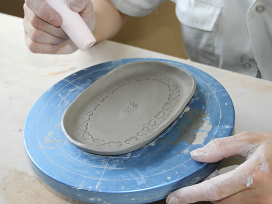 素焼き印花の商品使用イメージです。