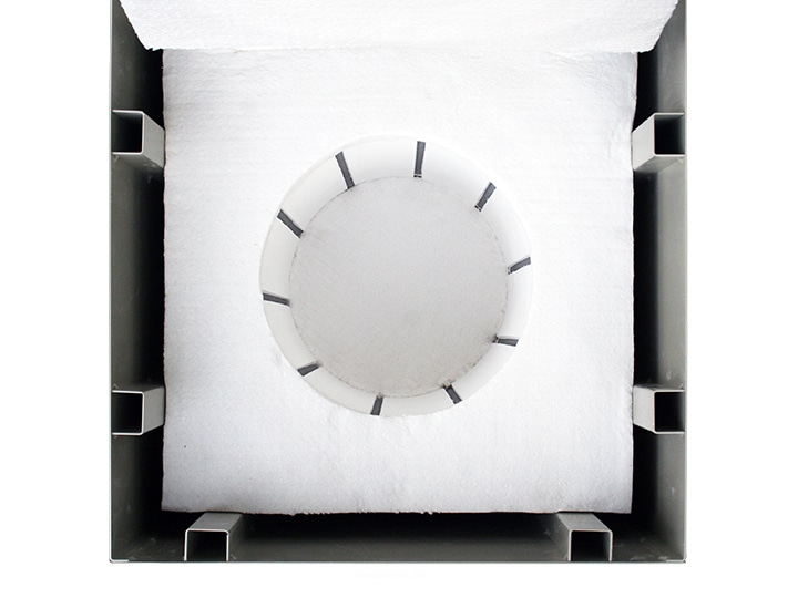 小型電気窯　K-2430C　8ステップマイコン付　上面から見た炉内の画像