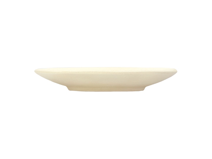 素焼素地　額皿4寸　側面から見た画像