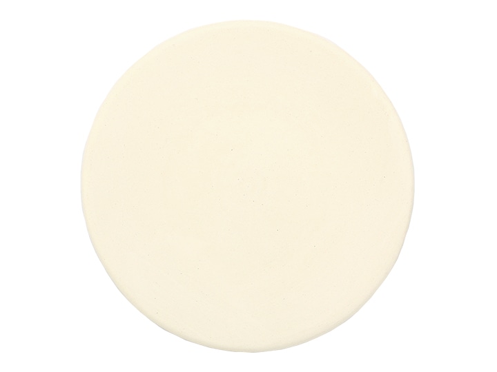 素焼素地　額皿4寸　上面から見た画像