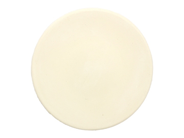 素焼素地　額皿4.5寸　上面から見た画像