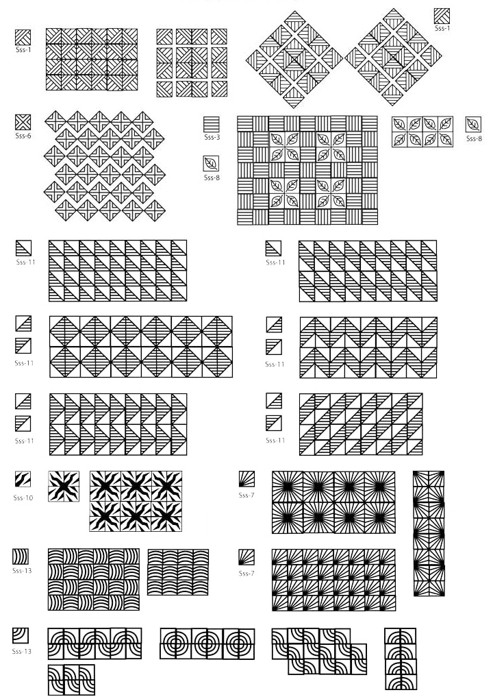 印花のパターン例