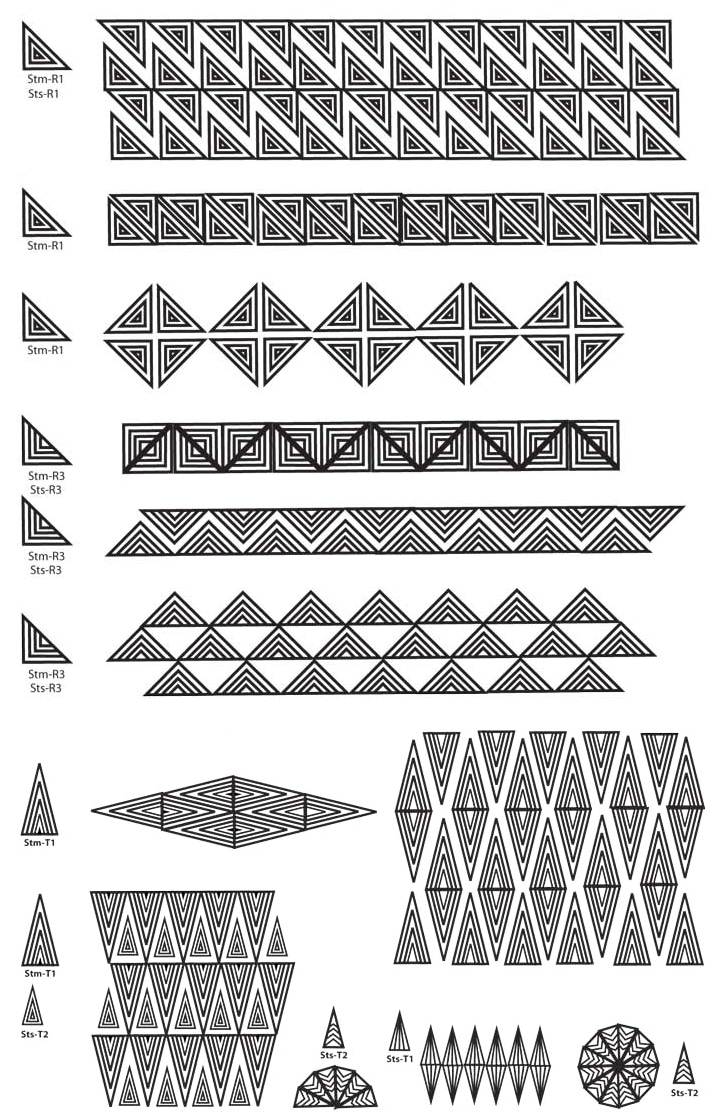 印花のパターン例