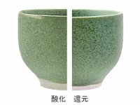 陶芸 壺 緑色と茶色の結晶釉 陶芸 壺 緑色と茶色の結晶釉