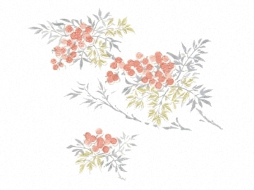 下絵転写紙　なんてん