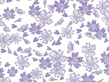 下絵転写紙　桜づくし　ブルー