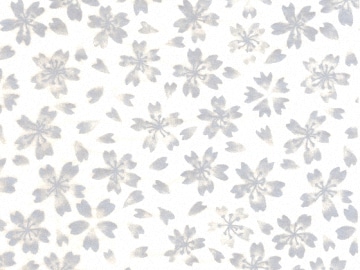 下絵転写紙　染付けさくら　グレー