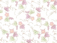 下絵転写紙　5色山ぶどう更紗更紗