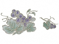 下絵転写紙　特盛　3色ぶどう　グリーン