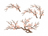 下絵転写紙　2色古典ざくら　ピンク