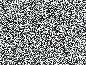 下絵転写紙　濃淡たこ唐草　呉須