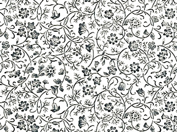 下絵転写紙　混合つる花　呉須