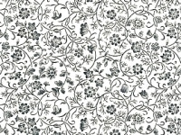 下絵転写紙　混合つる花　呉須