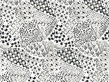 下絵転写紙　キルト十條　呉須