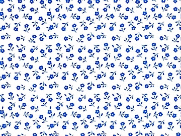 下絵転写紙　小花　明ブルー