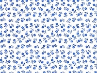 下絵転写紙　小花　明ブルー