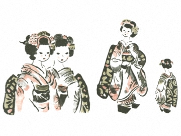 下絵転写紙　3色舞子