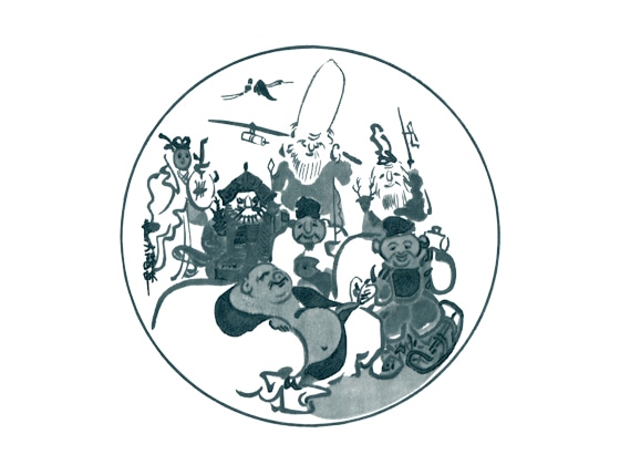 下絵転写紙 七福神 | 陶芸ショップ.コム / 陶芸用品・陶芸材料の専門店