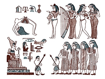 下絵転写紙　2色ファラオ