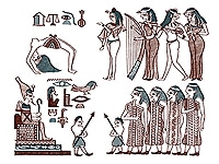 下絵転写紙　2色ファラオ