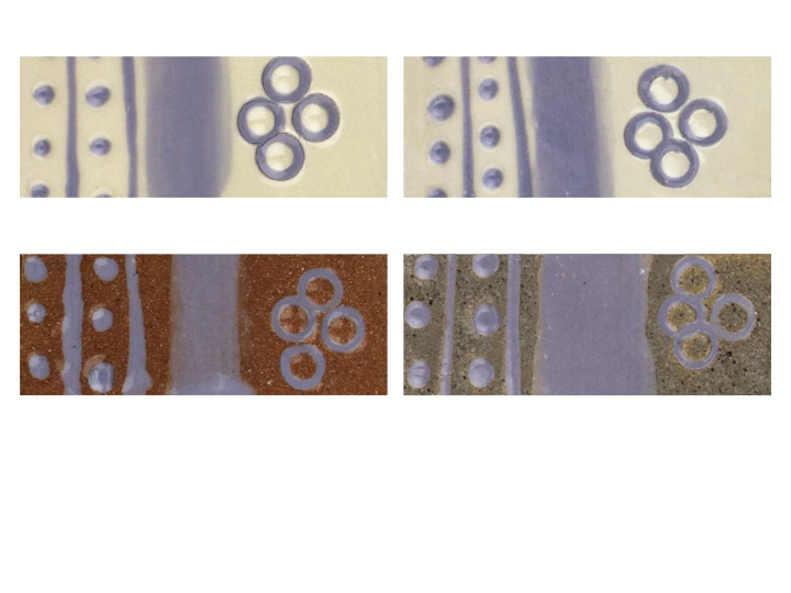 粉末下絵具　イッチン盛絵　紫　の色見本