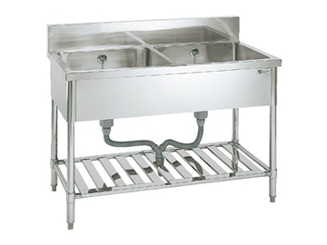 ステンレスシンク 2槽W1200×D600