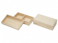 桐箱　紐なし蓋印籠　猪口2個入れ　