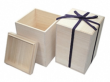 桐箱　紐付蓋印籠　9.5寸壺